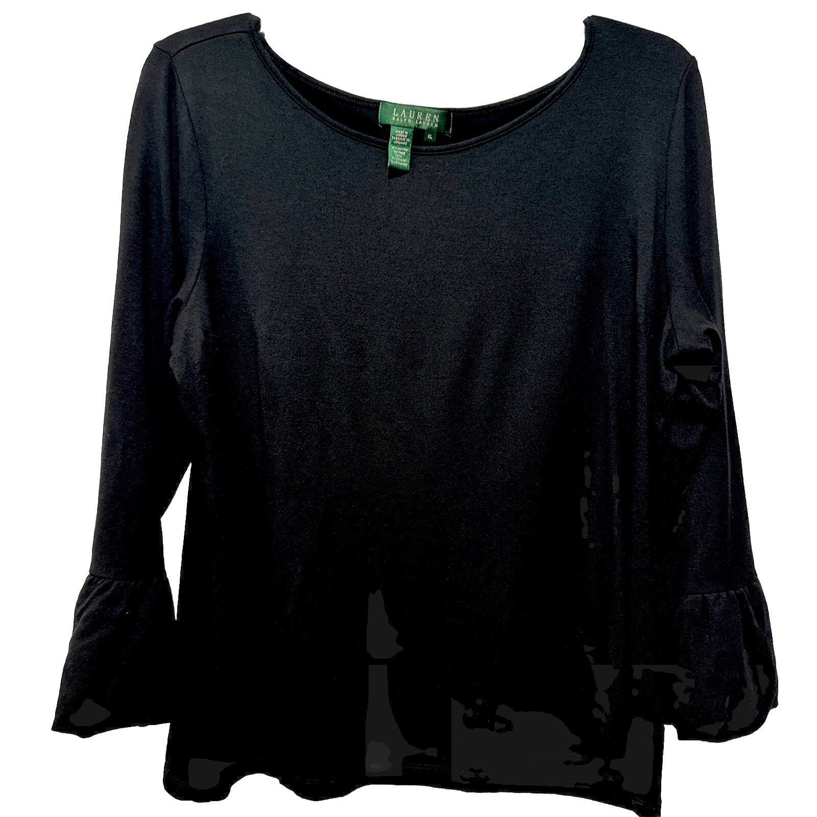 Lauren Ralph Lauren Black Women's size XL Blouse Bell Sleeves