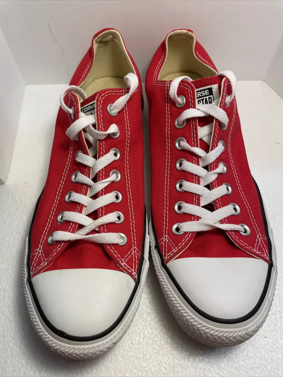 Converse Red Unisex Top All Star Shoes Red 10 Men 12 Women | eBay