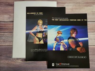 Dead Or Alive 2 Xbox Sega Dreamcast PS2 Playstation 2 Promo Ad Art