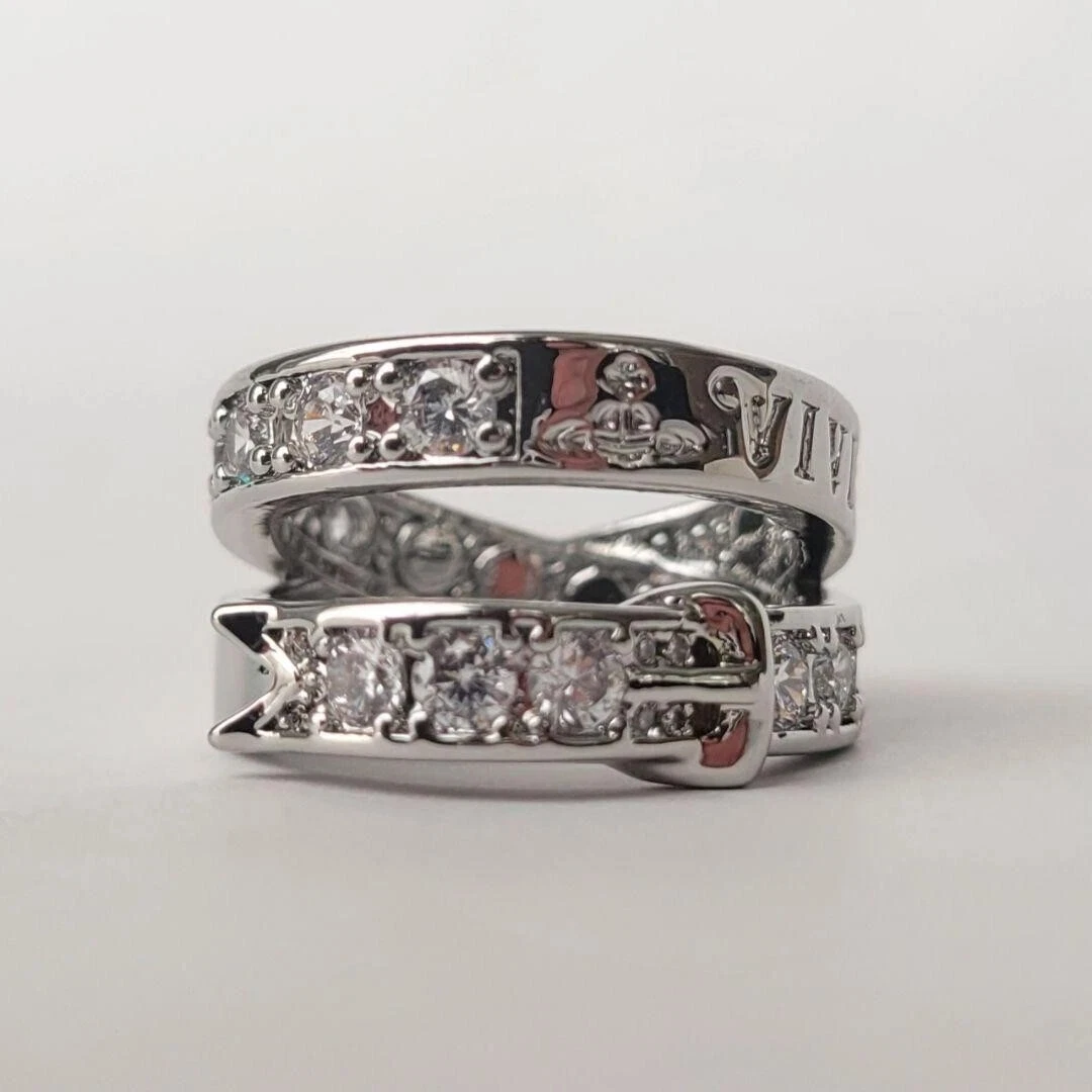 Vivienne Westwood Belt ring 2strands silver Mint Ring size 8