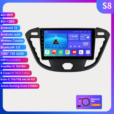 8+128GB Für Ford Transit Custom 2013-2018 Autoradio Navi CarPlay GPS DAB+OBD DSP