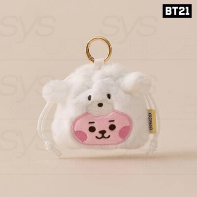 BTS BT21 Official Authentic Goods BABY MINI BAG CHARM POUCH FLUFFY