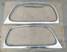 1937 1938 Chevy Coupe Door Window Garnish Moldings Original Gm Pair Old Chrome 1937 1938 Chevy Coupe Door Window Garnish Moldings Original Gm Pair Old Chrome