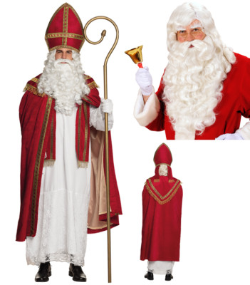 St Nikolaus Kostüm von Boland mit Perücke + Bart Gr. L/XL