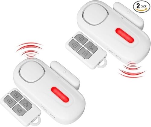 Wireless Door Alarms 2x Opened with Remote, Satisure Door Security Sensor NEW