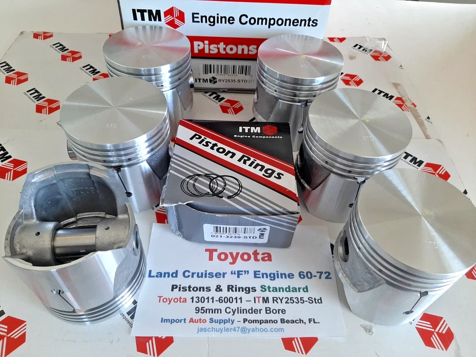Juego de pistones y anillos estándar Land Cruiser 1960-1972 - RY2535-Std ITM Foto 2 de 3