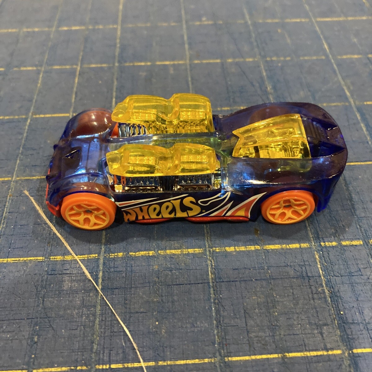 2004 HOT WHEELS WHAT-4-2 BLUE & YELLOW 1:64 DIECAST 2 7/8