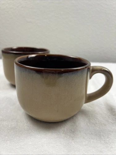 Pair of Sango Nova Brown #4933 Grand Mugs XL Soup Chili Cereal Bowls Cups