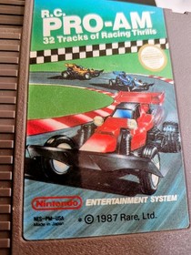 1987 Nintendo NES R.C. PRO-AM Video Game w/Sleeve - 32 Tracks - Tested & Working
