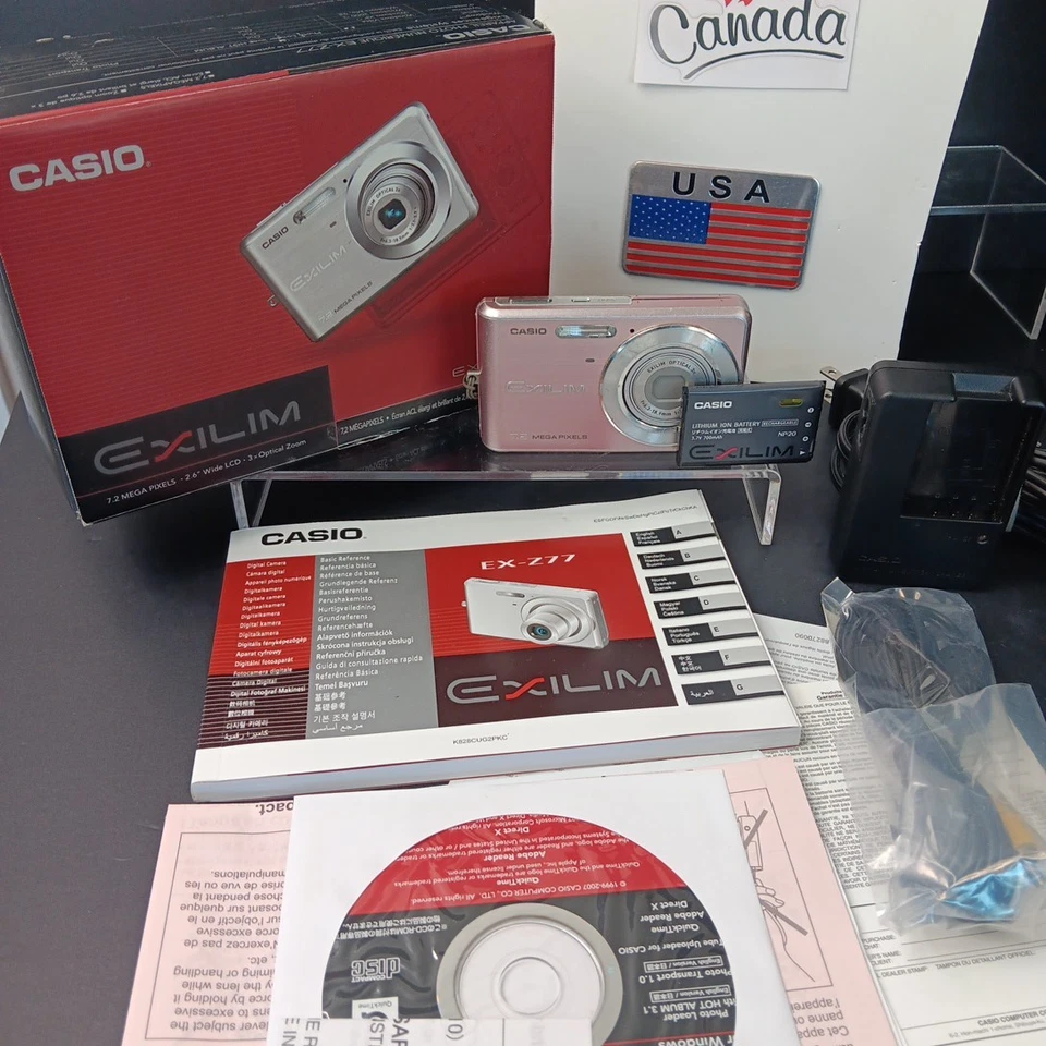 Casio EXILIM ZOOM EX-Z77 7.2MP Digital Camera PINK PARTS ** NOT WORKING READ ** - Image 2 of 4