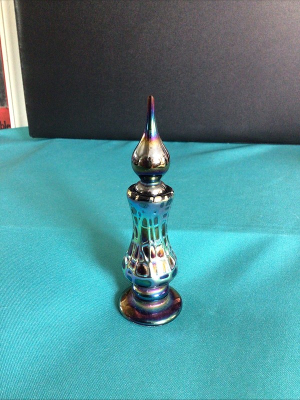 Gorgeous Hand Blown Glass Perfume Bottle Signed By A Lulneau