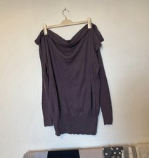 Fenn Wright Manson Women’s Purple Draped Cowl Neck Long-Sleeved Top | Size UK S