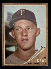 1962 Topps - Jim Kaat #21 Minnesota Twins ungraded excellent EX