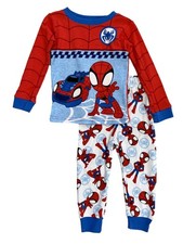 Toddler Boys Spidey  His Amazing Friends 2pc Spiderman Red  Blue Pajama Set 2T
