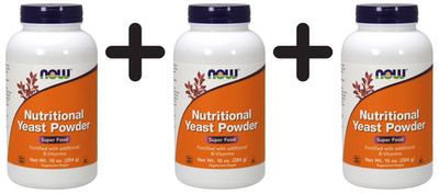 3 x NOW Foods Nutritional Yeast Powder - 284g (53,98 EUR/kg)