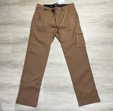 Prana Stretch Zion Straight Pant Slim Fit Sepia Mens Size 34x32 NWT