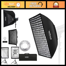 80x120cm Softbox Lighting Kit with Grid Bowens Mount for Studio Flash Photogra