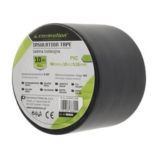5901698868055 Taśma izolacyjna PVC 0,15 mm x 48 mm x 10 m, czarna, 1 szt. Carmot
