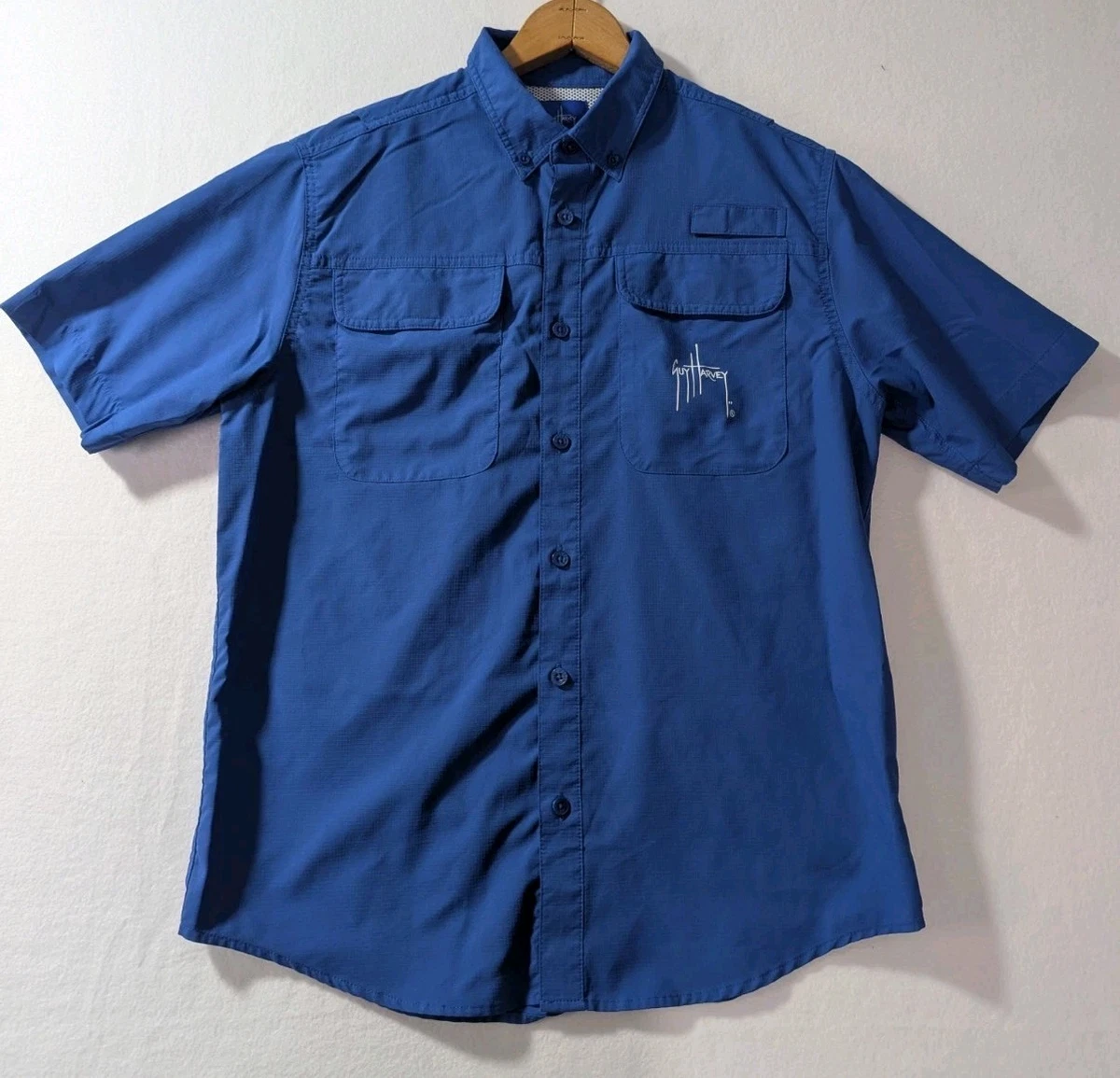 Chemise Homme Guy Harvey AFTCO Ventilée Bleu Turquoise Taille 2XL