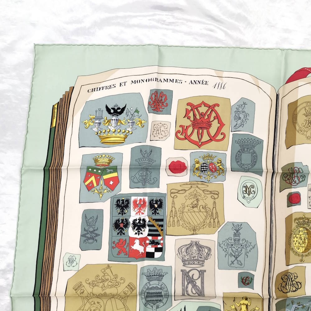 Hermes scarf KARE90 CHIFFRES ET MONOGRAMES ANNEE Drawings and symbols 100 thumbnail 2