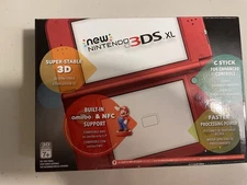Nintendo 3DS XL Launch Edition Handheld Red Gaming System Complete In Box