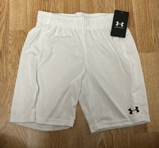 Boys Under Armour White Shorts  Size YL  NWT