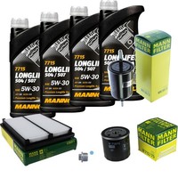 MANN-FILTER Inspektionspaket Mannol 4L Longlife 5W-30 FüR Chevrolet Nubira