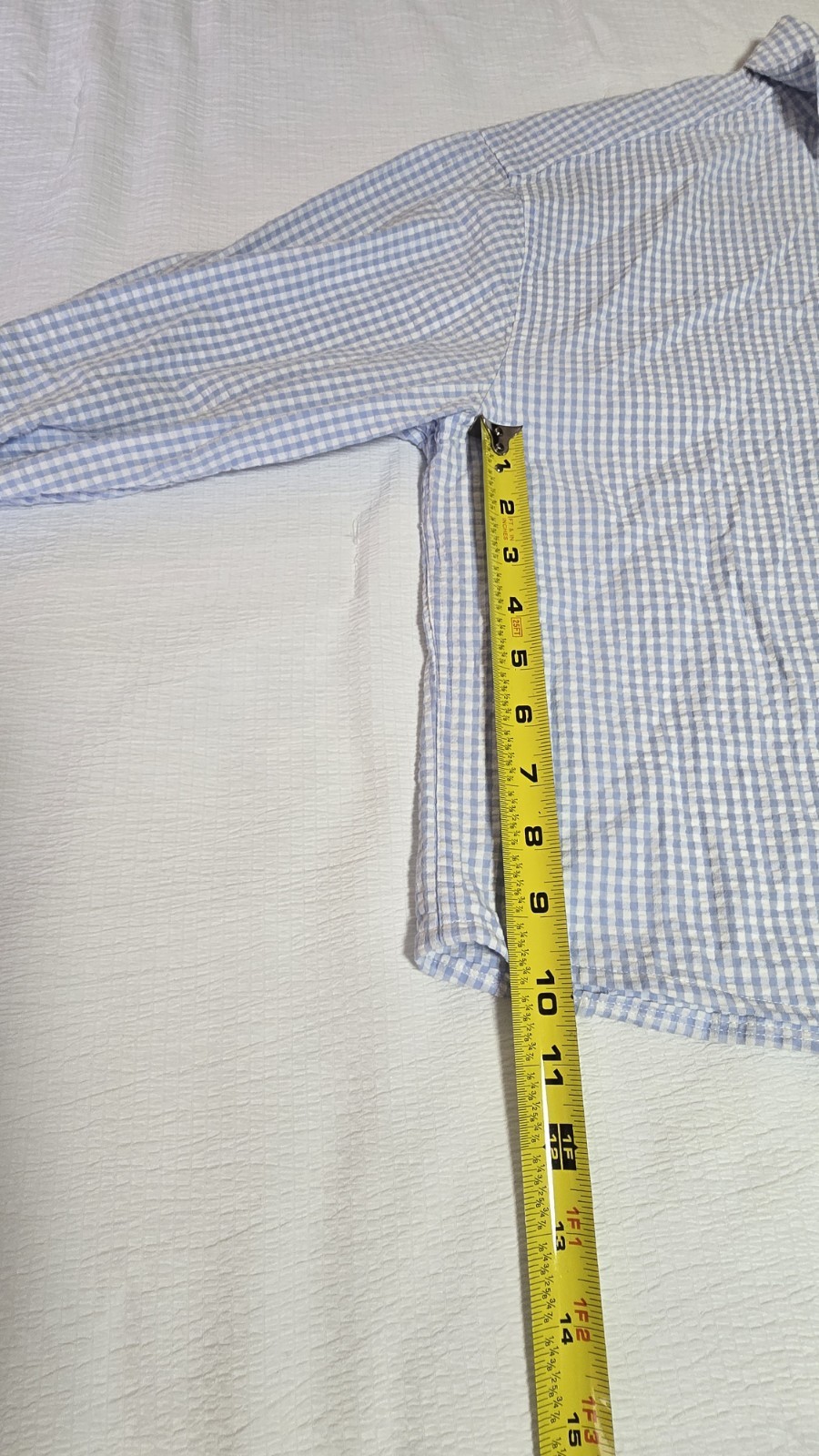 Faconnable  white blue checkered   button down sh… - image 5