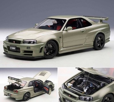 Rare Diecast Complete Autoart 1/18 Nismo R34 Gt-R Z-Tune Millennium Jade Limited