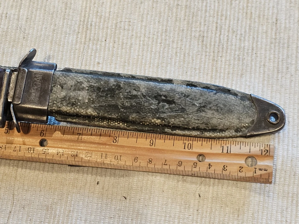 Cuchillo de combate M-3 del ejército de Estados Unidos de la Segunda Guerra Mundial / Funda K-M8A1 L@@K!!! Foto 4 de 4