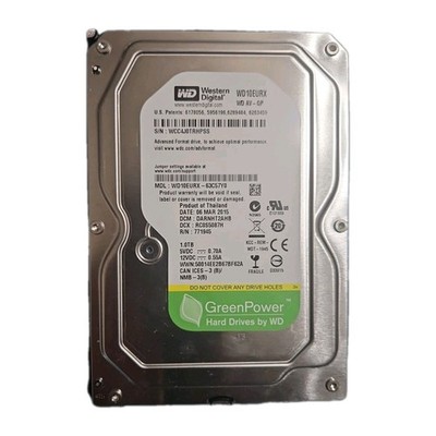 Barely If Ever,used 1 Tb Western Digital Greenpower Hard Drive Whisper Quiet...