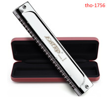 Tremolo Harmonica Key of C, 24 Holes Professional Tremolo Mouth Organ