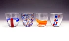 Murano Venetian Drinking Glasses - Set Of 4 Glass Tumblers - 20th Modern