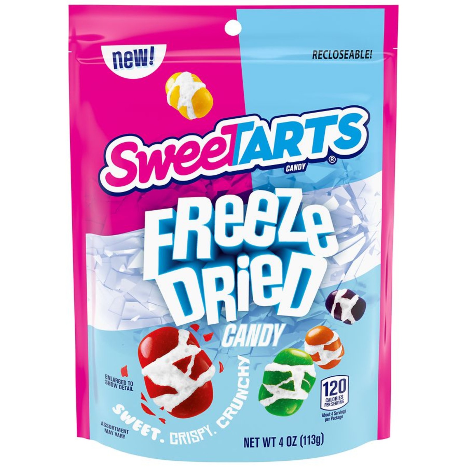 8x Bags Sweetarts Freeze Dried Assorted Flavor Candy Sweet Crispy - Crunchy 4oz 14590₽