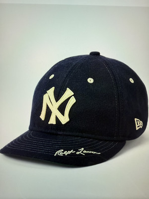 New York Yankees Ralph Lauren Polo MLB New Era Navy Retro Hat