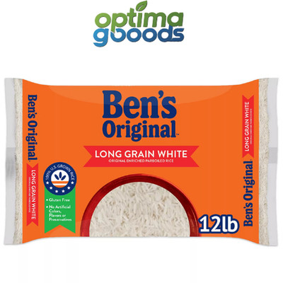 Ben s Original Enriched Long Grain White Parboiled Rice, 12 lb Bag.