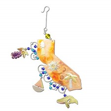 State Of California Metal Christmas Tree Ornament Fair Trade New