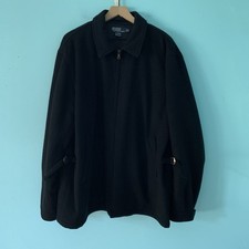 Polo Ralph Lauren Mens Wool Side Buckle Black Coat Overcoat Preppy Thermal