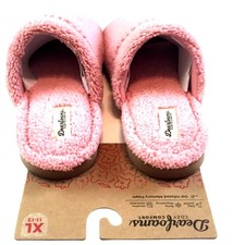 Dearfoams Cozy Comfort Slippers Pink Terry NWT Size X-Large 11-12