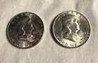 Lot Of 2 Franklin Half Dollars 1953