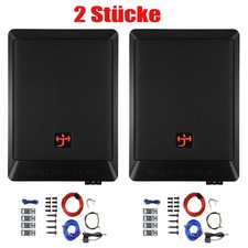 2pcs 10" Untersitz Aktiv Subwoofer mit Kabelset Auto Kompakt Bassbox Verstärker