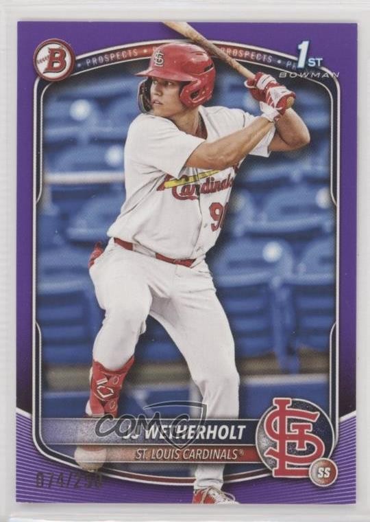 2025 Bowman Prospects Purple /250 JJ Wetherholt #BP-22