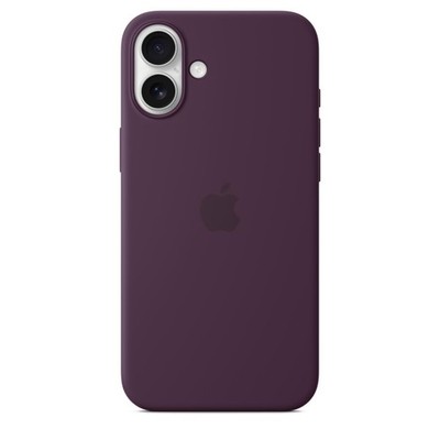 Original / Offizielle Apple iPhone 16 Plus Silikon Hülle / Cover - Pflaume (Lila)