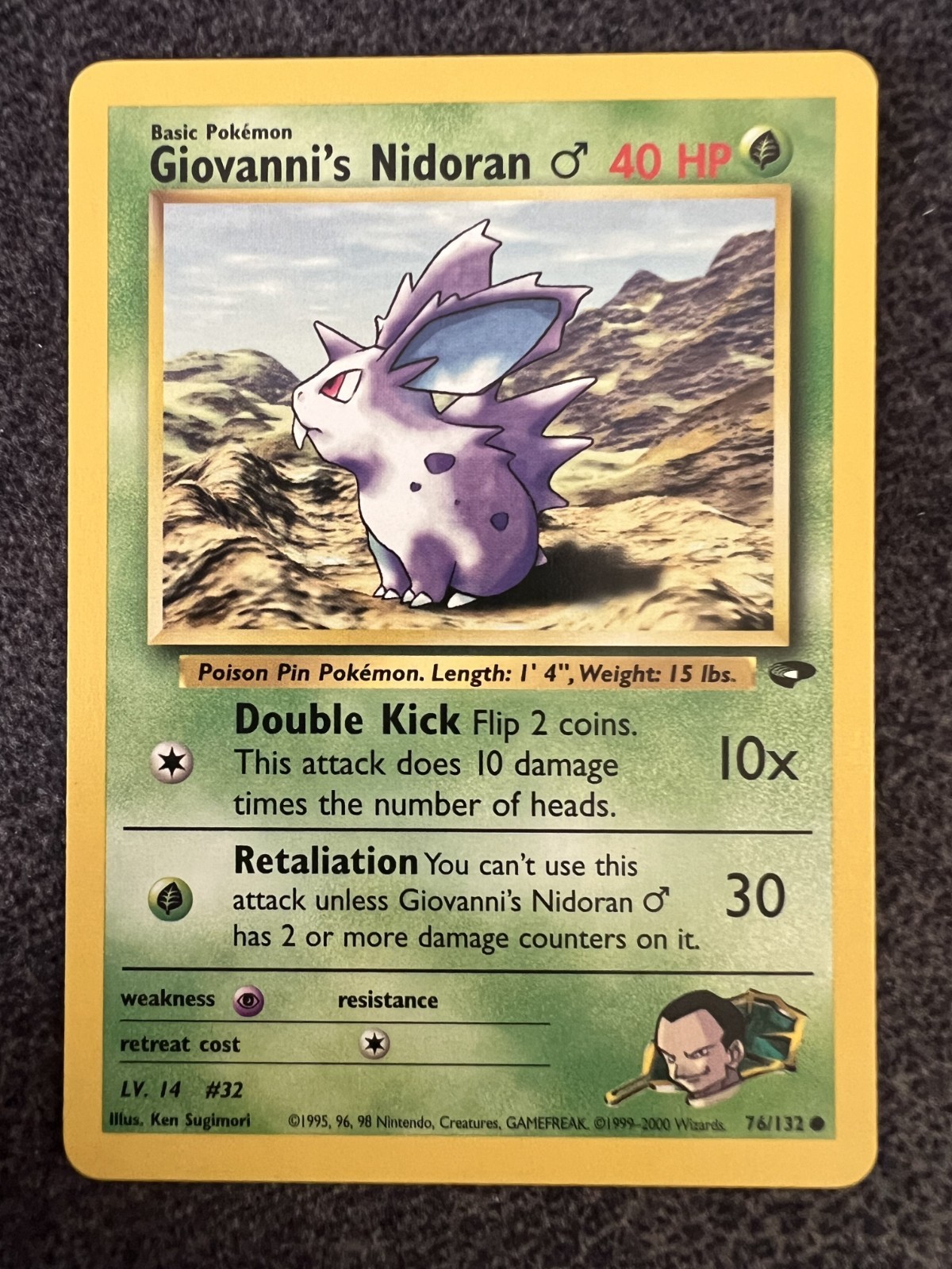 Giovanni's Nidoran 76/132 Common Pokemon Card NM