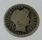 1905 O Barber Dime 10c Liberty Head Circulated Silver US Coin