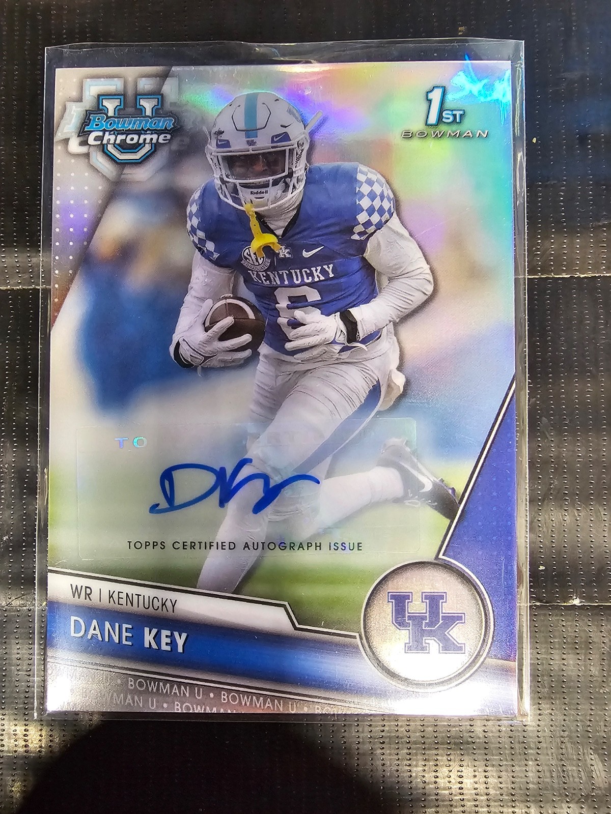 2023 Bowman Chrome U Dane Key (Refractor) Nebraska WR XRC 1st Auto #D 383/499