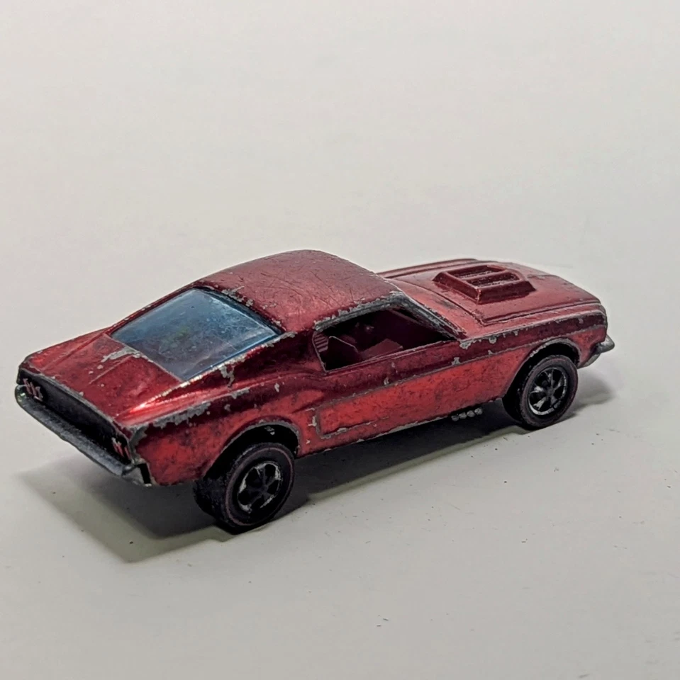 Custom Mustang Red 1967 Redline Hot Wheels Mattel Vintage RL - Image 4 of 4