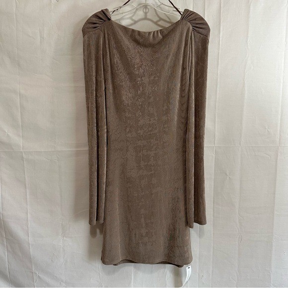 Reformation Womens Vivien Knit Open Back Long Sleeve Mini Dress in Stone  Small | eBay