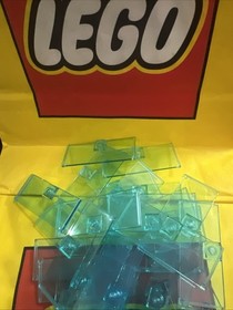 LEGO 1x3x6 Transparent Blue Door (10 pieces) #80683