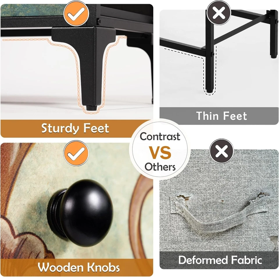 9 Drawer Fabric Chest Lightweight Storage Organizer Bedroom Living Room - Image 3 of 4